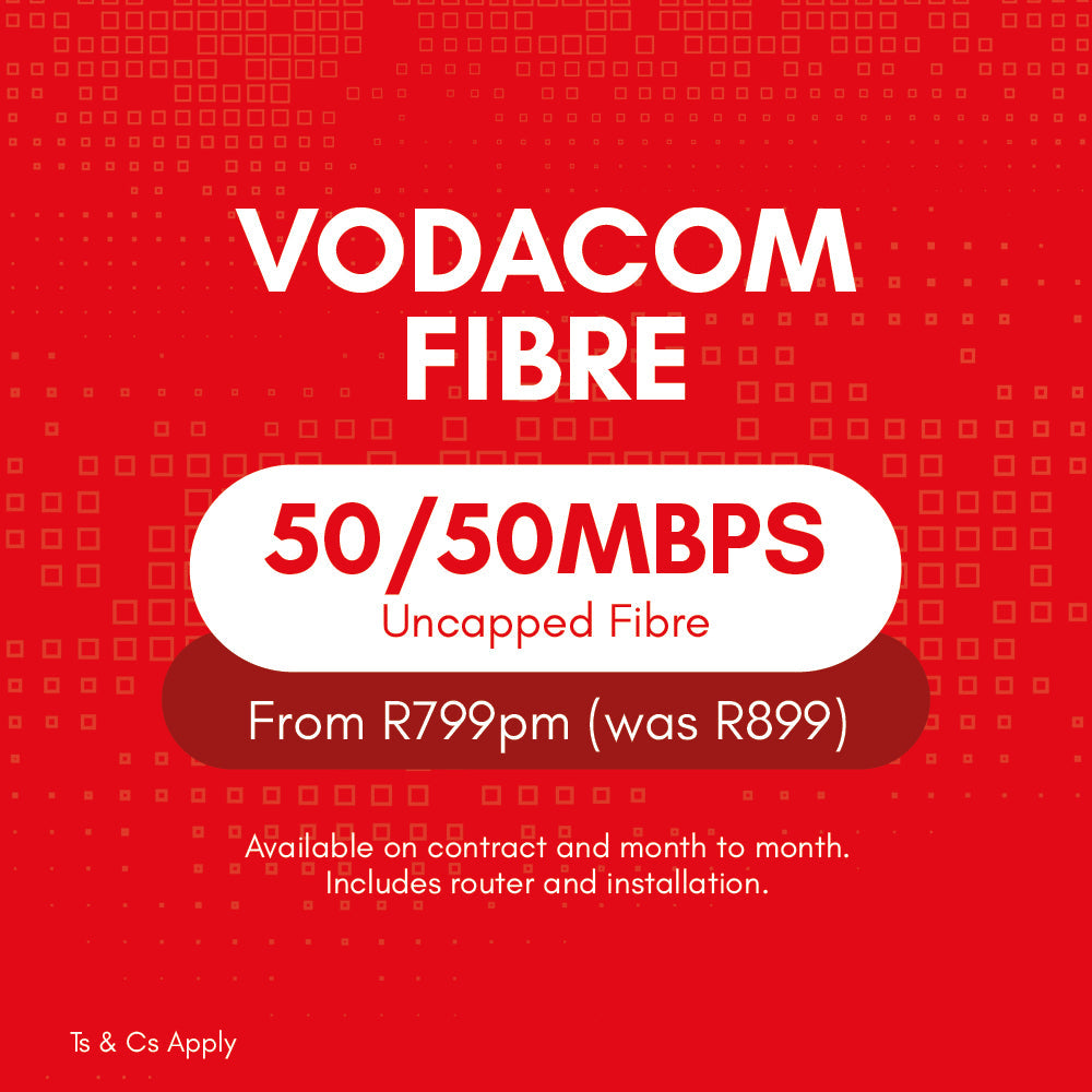 Vodacom Uncapped Fibre 50/50 Mpbs | Vasco Connect