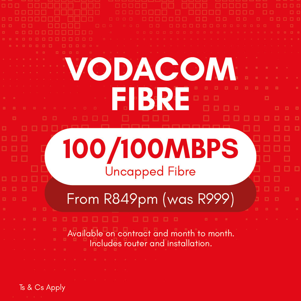 Vodacom Uncapped Fibre 100/100 Mpbs | Vasco Connect
