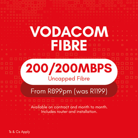 Vodacom Uncapped Fibre 200/200 Mpbs | Vasco Connect