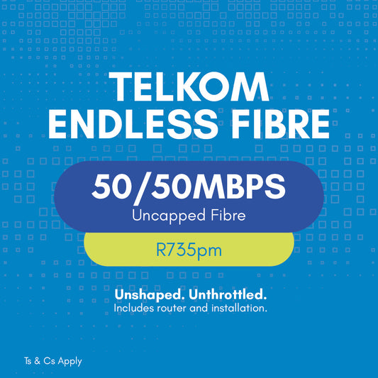 Telkom Endless Fibre 50/50 Mbps | Vasco Connect